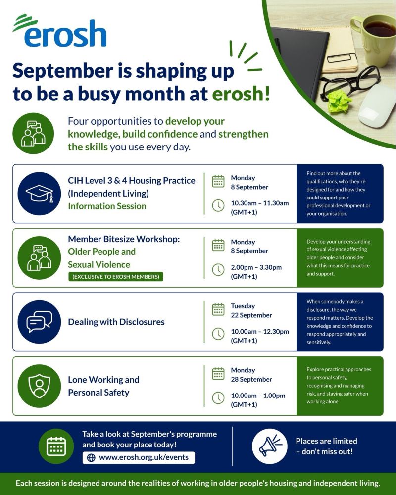 September is shaping up to be a busy month at erosh!